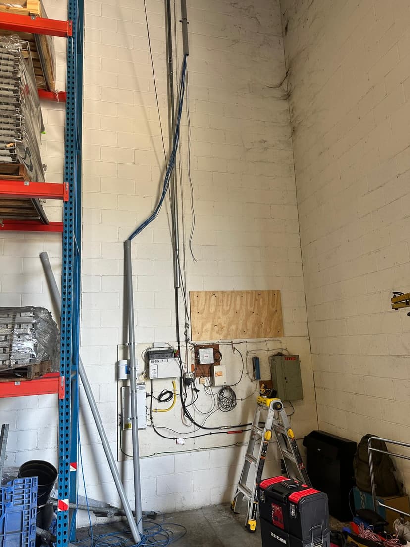 Warehouse Network Panel & Conduit