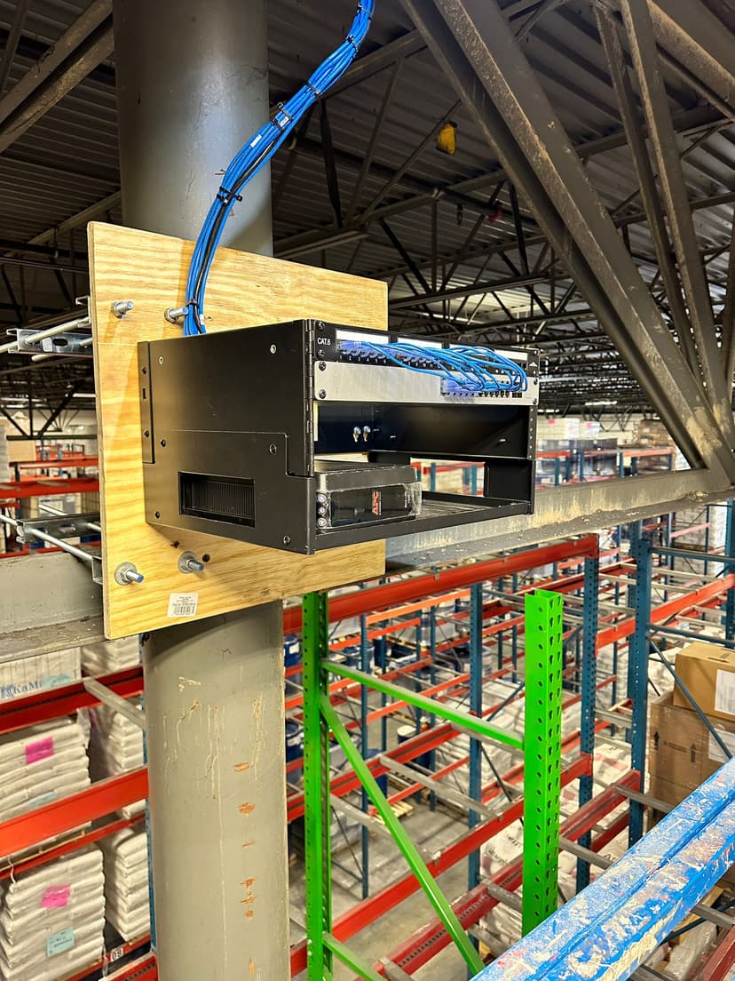 Open Frame Network Rack (Populated)