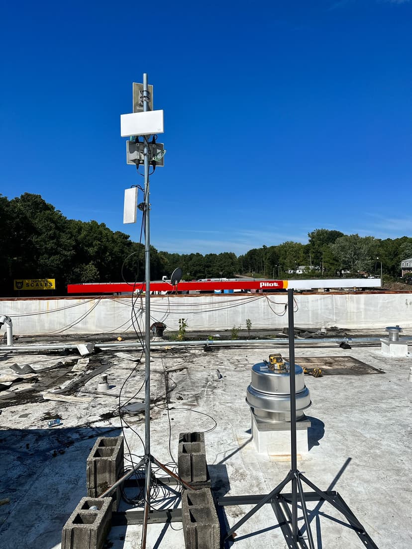 Rooftop Antenna Array Setup